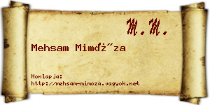 Mehsam Mimóza névjegykártya